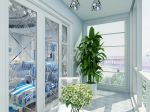 2023地中海家装客厅阳台绿化设计效果图