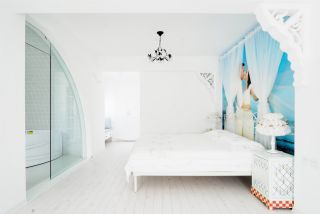地中海风格干净卧室装修效果图大全图片