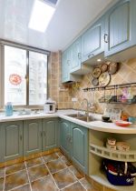 美式地中海混搭风格家庭厨房装修效果图片