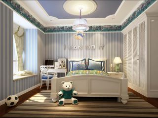 新古典风格别墅男生卧室装修效果图片