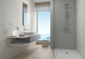 小卫生间淋浴房效果图片 2020浅色木地板贴图