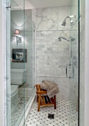 小卫生间淋浴房效果图片 置物凳装修效果图片