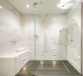 小卫生间淋浴房效果图片 卫生间玻璃隔断图片
