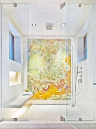 小卫生间淋浴房壁画效果图片2023