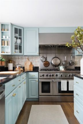 家庭小厨房设计图片 厨房橱柜颜色效果图