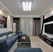 2023现代家庭客厅左右布艺沙发装修设计图片