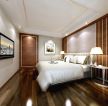 新中式风格卧室床头背景墙设计装修效果图