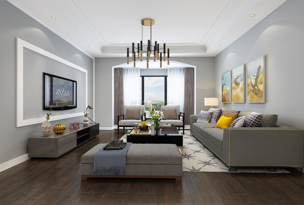 2020经典现代家居客厅图片 组合沙发装修效果图片