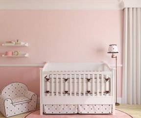 卧室藕荷色墙面漆效果图 2020婴儿房设计图