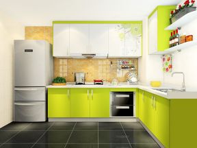 现代简约风格绿色橱柜设计