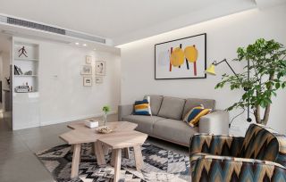简约北欧风格客厅沙发颜色搭配装修效果图