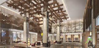 2023五星级酒店吊顶造型装修效果图片