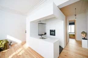公寓式住宅白色小厨房装修图片