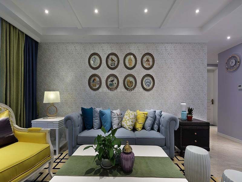 2020现代简约客厅设计图片 沙发背景墙设计效果图