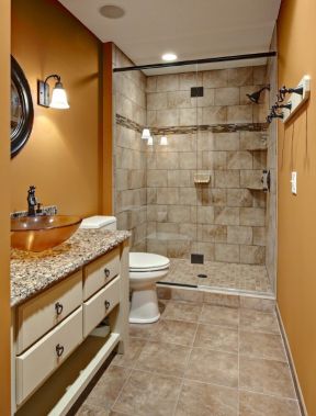 超小浴室墙面砖设计装修效果图