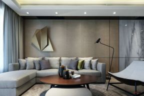 普通客厅装修效果图 2020转角布艺沙发图片