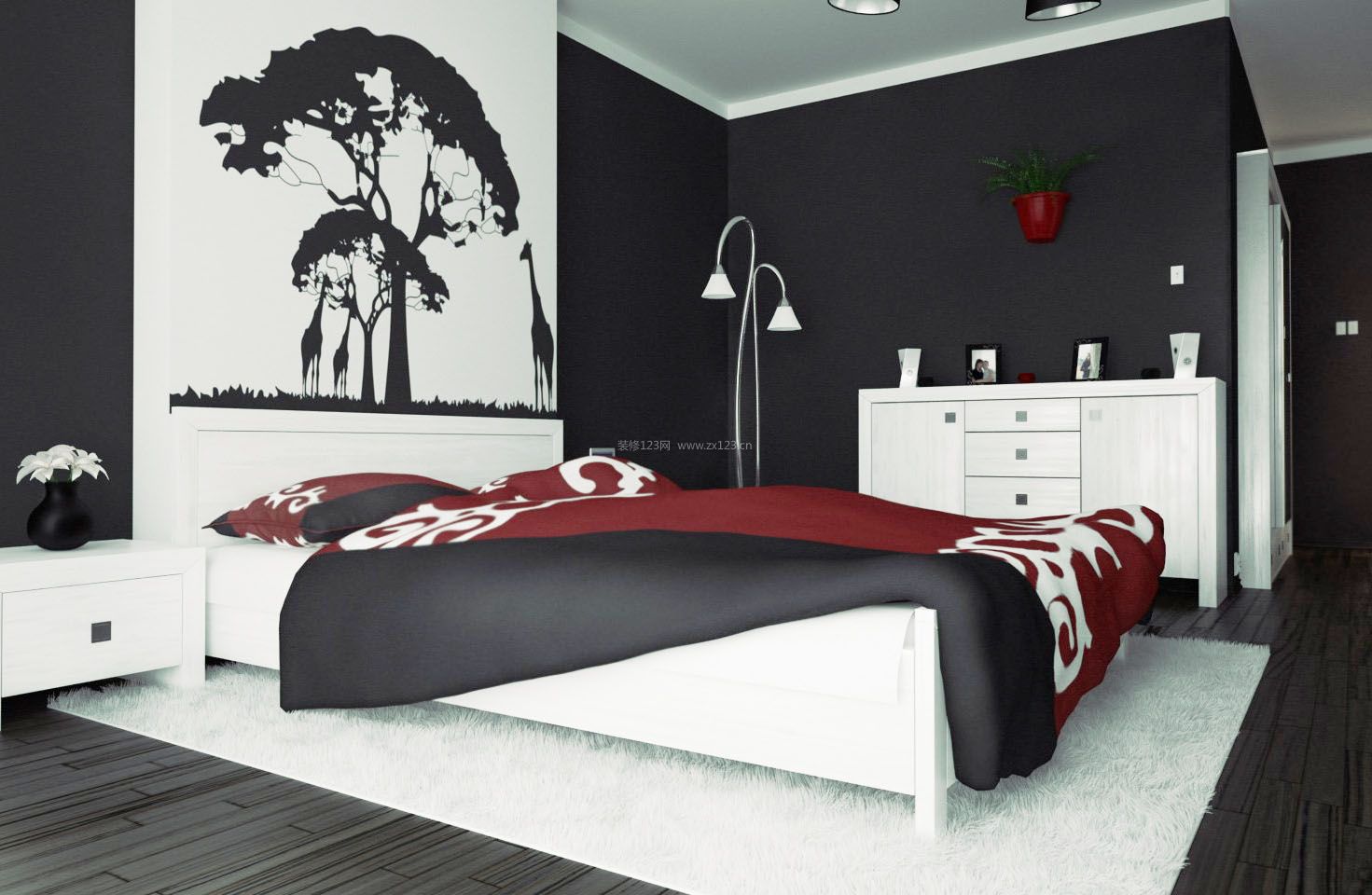 100平米小户型卧室床头装修设计