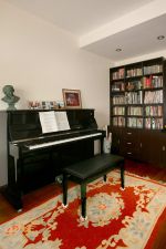 2023简约中式书房钢琴区装修效果图