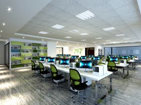 2020现代办公室装修实景图 办公室吊顶装修效果图片