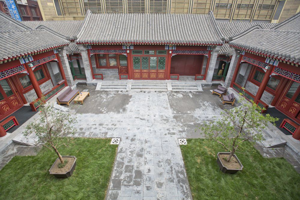 北京四合院 全景图片