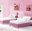 女生粉色房间双人床装修图