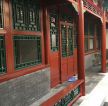 北京四合院别墅走廊门柱装修图片
