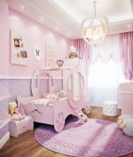 女生粉色房间创意床装修图