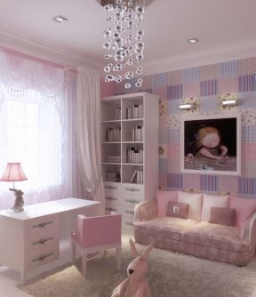 女生粉色房间温馨装修图片