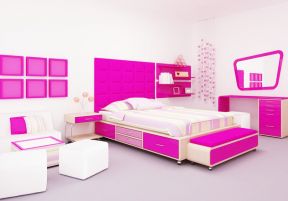 女生粉色房间卧室家具装修