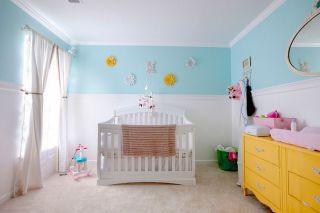 婴儿房墙面漆颜色效果图