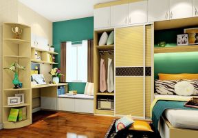 儿童卧室索菲亚整体衣柜组合家具效果图