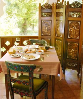仿古中式餐桌桌布布艺图片