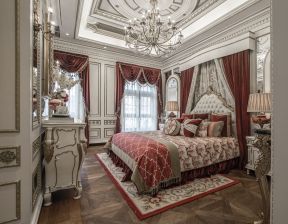 欧式新古典女生卧室床缦装修效果图片