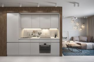 30平米单身小公寓开放式厨房装修