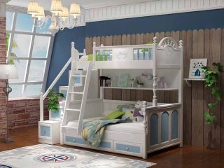 儿童套房家具高低床设计图欣赏