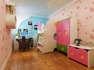 儿童套房家具粉色装修