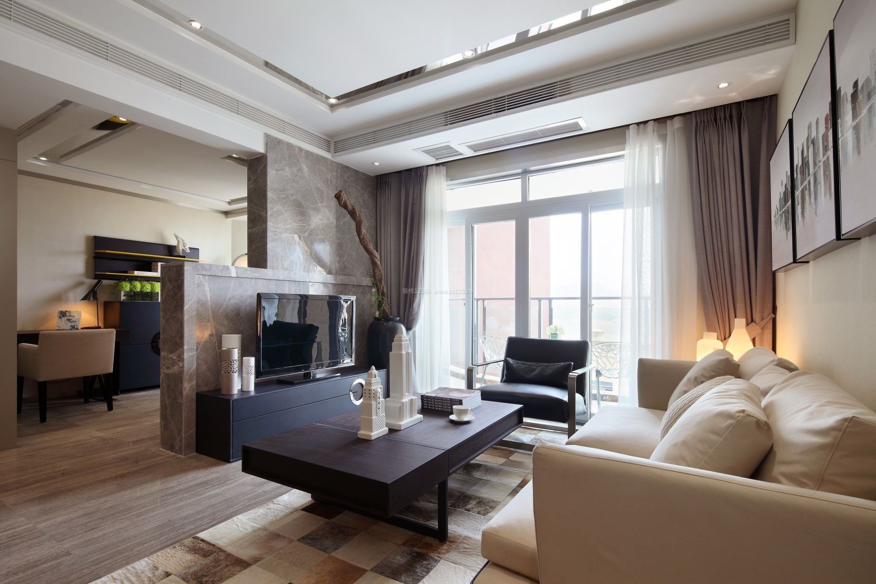 单身公寓小户型房屋客厅平面设计图片