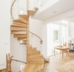 欧式风格三层别墅实木楼梯图片