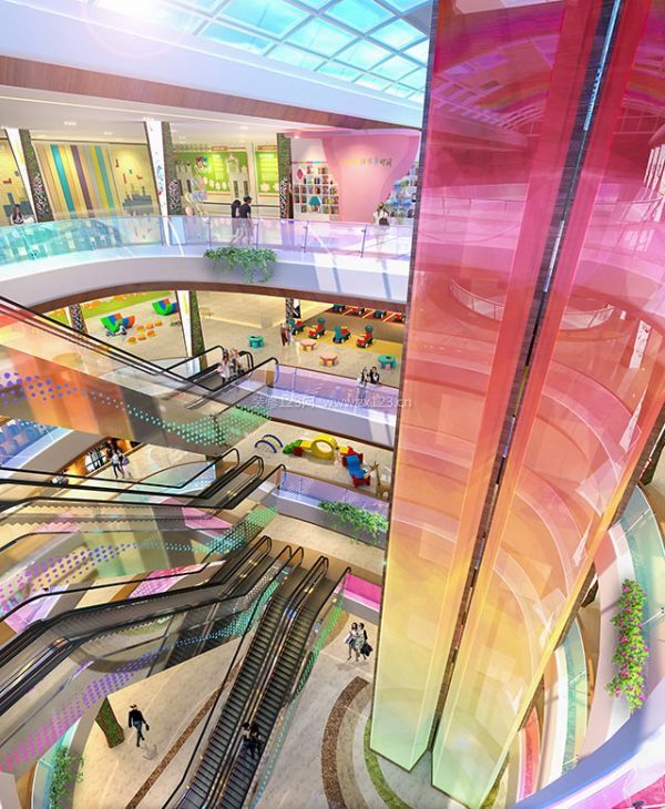 找郑州购物中心设计公司的朋友可参考的设计效果图