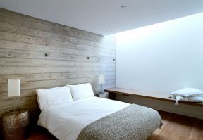 实木小卧室简单白色吊顶效果图