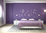 房间浅紫色简约壁纸设计