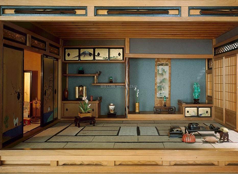 日本民居客厅工艺品摆件图片大全