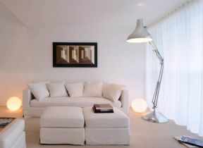 极简欧式室内白色布艺沙发图片大全