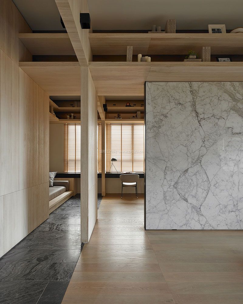 2017简约室内木质隔断装修效果图片