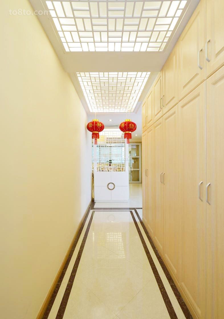 现代中式风格过道走廊吊顶效果图