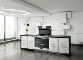 2023白色厨房入墙式整体橱柜效果图