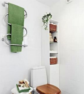 家庭浴室弧形毛巾架设计图片