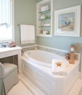 欧式家庭别墅浴室毛巾架设计效果图片