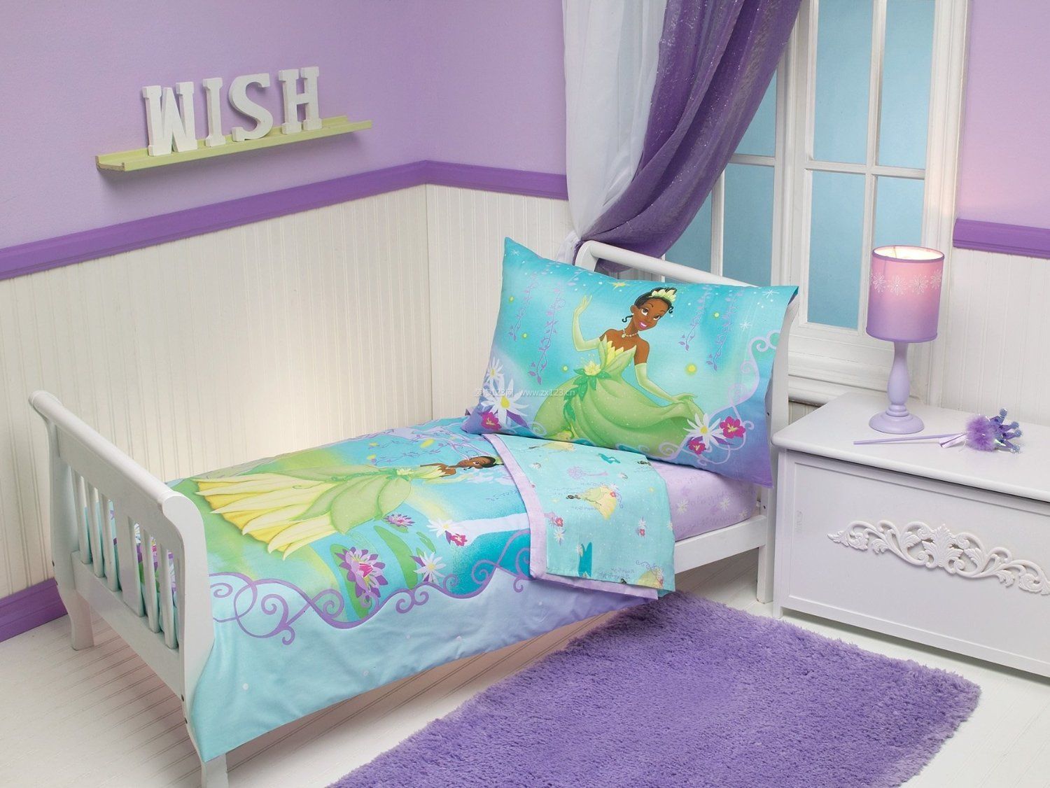 12岁儿童房间紫色装修效果图