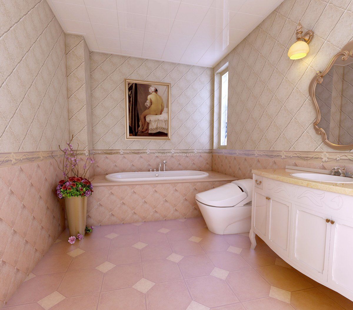 卫生间现代欧式风格浴柜图片大全